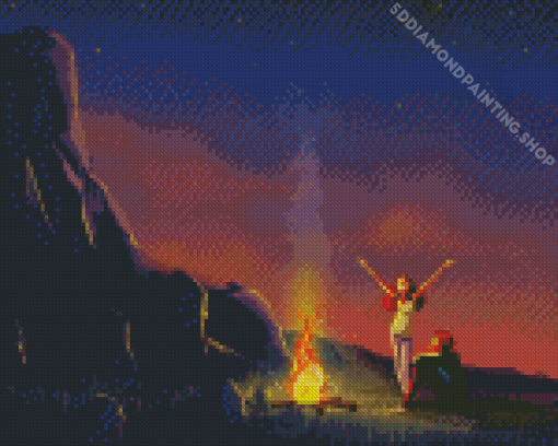 Couple Night Camping Diamond Painting