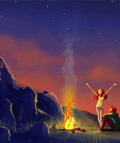 Couple Night Camping Diamond Painting