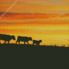 Cows Silhouette Diamond Painting