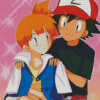 Cute Pokemon Misty And Ash Diamond Painting