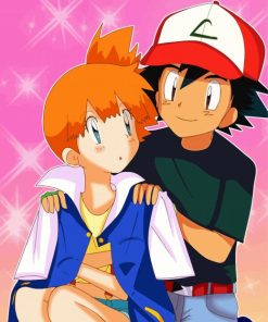 Cute Pokemon Misty And Ash Diamond Painting