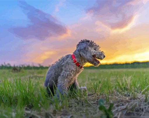 Cute Bedlington Terrier Diamond Painting