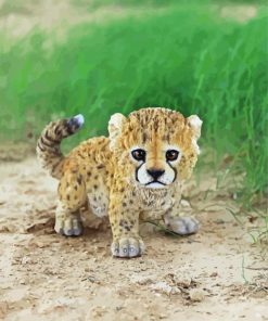 Cute Little Cheetah Baby Diamond Paintings