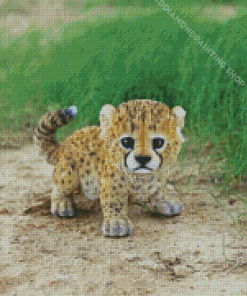 Cute Little Cheetah Baby Diamond Paintings