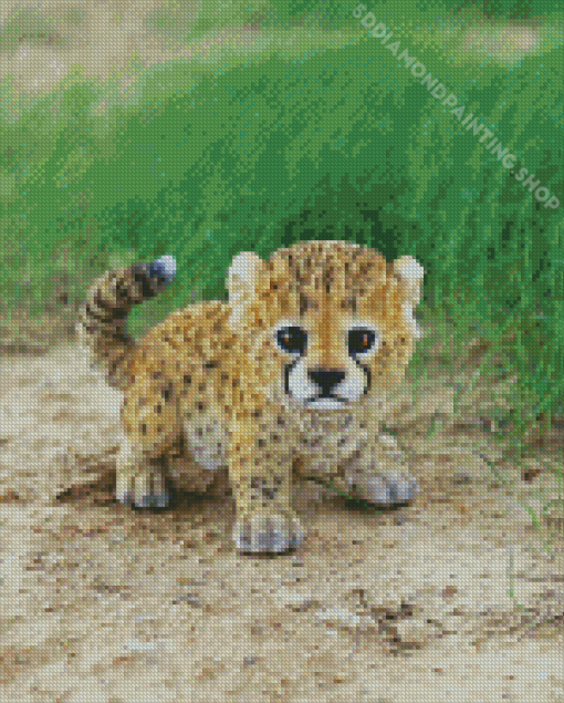 Cute Little Cheetah Baby Diamond Paintings