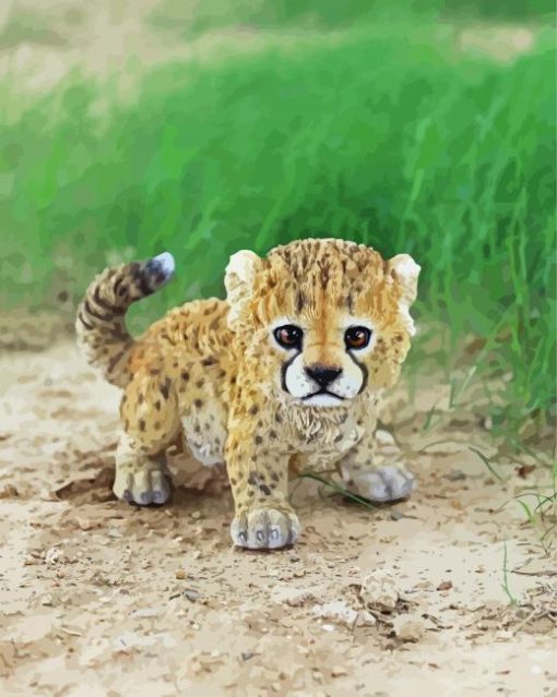 Cute Little Cheetah Baby Diamond Paintings