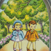 Cute Vintage Children Diamond Paintings