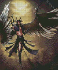 Dark Male Angel Art Diamond Painting