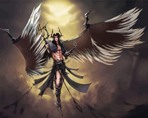 Dark Male Angel Art Diamond Painting