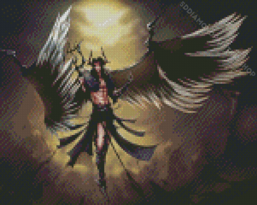 Dark Male Angel Art Diamond Painting