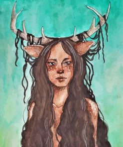 Deer Lady Diamond Paintings