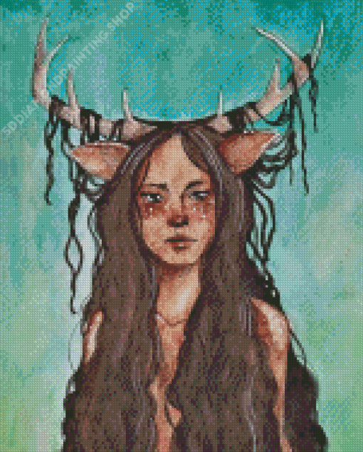 Deer Lady Diamond Paintings