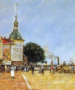 Dodrecht By Eugene Boudin Diamond Painting