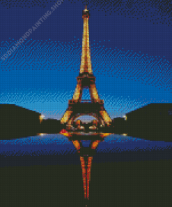 Eiffel Tower Light Reflection Diamond Painting