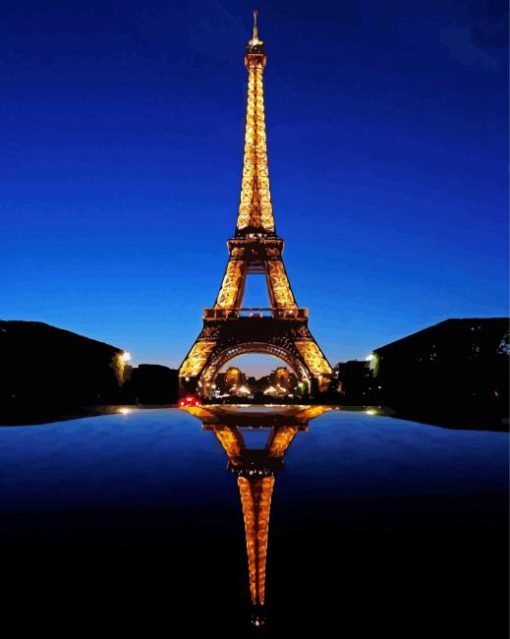 Eiffel Tower Light Reflection Diamond Painting