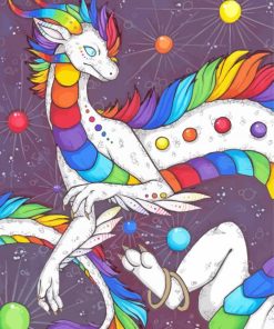 Fantasy Rainbow Dragon Diamond Painting