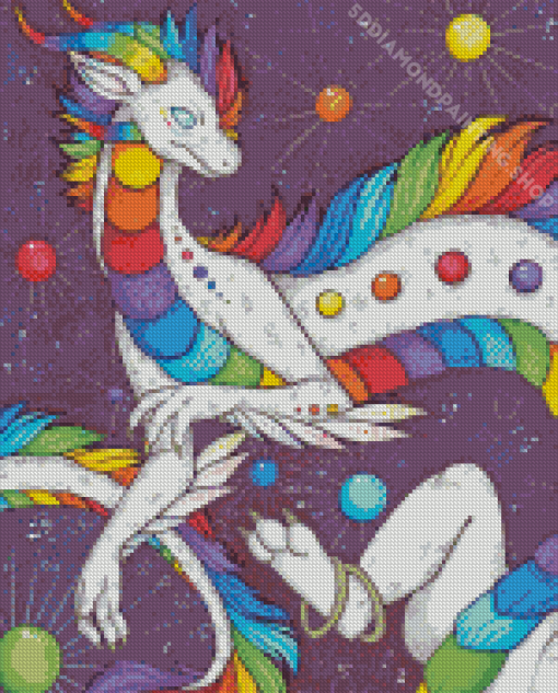 Fantasy Rainbow Dragon Diamond Painting