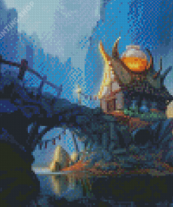 Fantasy Wizards Cottage Diamond Painting