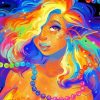 Fantasy Girl With Colorful Hair Diamond Paintings