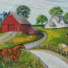 Farm Ranch And Horses Art Diamond Painting