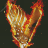 Flamed Vikings Logo Diamond Paintings