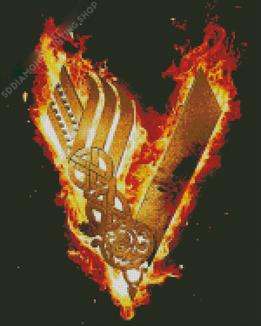 Flamed Vikings Logo Diamond Paintings