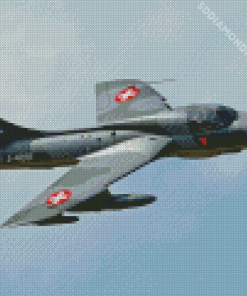 Flying Hawker Hunter Diamond Painting