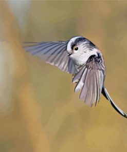 Flying Long Tailed Tit Diamond Paintings