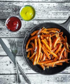 French Fries With Sauces Diamond Paintings