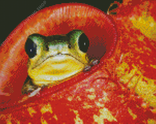 Frog In Pitcher Plant Diamond Painting