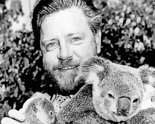 Gerald Durrell With Koala Diamond Paintings