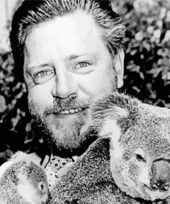 Gerald Durrell With Koala Diamond Paintings