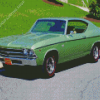 Green 1969 Chevy Chevelle Diamond Painting