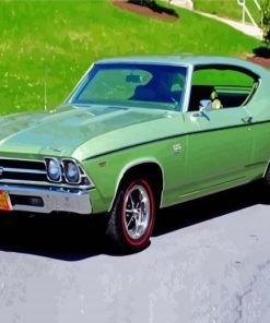 Green 1969 Chevy Chevelle Diamond Painting