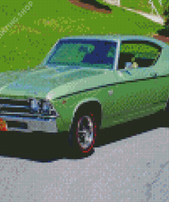 Green 1969 Chevy Chevelle Diamond Painting