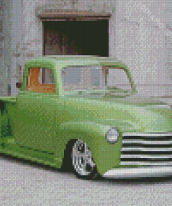 Green Chevy Pickup Diamond Paintings