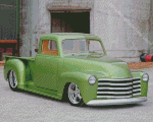 Green Chevy Pickup Diamond Paintings