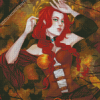 Green Eyed Autumn Queen Diamond Paintings