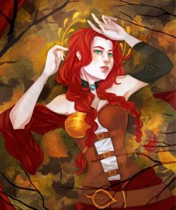 Green Eyed Autumn Queen Diamond Paintings