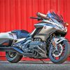 Grey Honda Gold Wing Motorcycle Diamond Painting