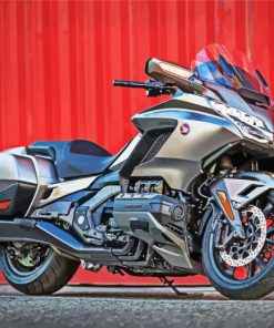 Grey Honda Gold Wing Motorcycle Diamond Painting