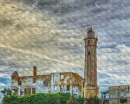 Grey Sky In Alcatraz Island Diamond Paintings