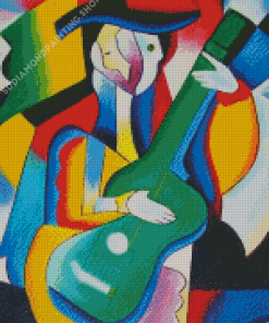 Guitarist Abstract Picasso Diamond Painting