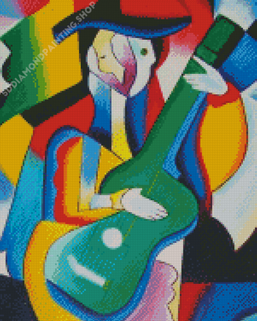 Guitarist Abstract Picasso Diamond Painting