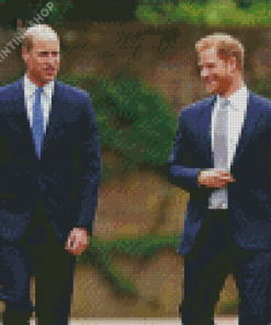 Handsome Prince William And Harry Diamond Paintings