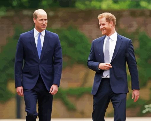 Handsome Prince William And Harry Diamond Paintings