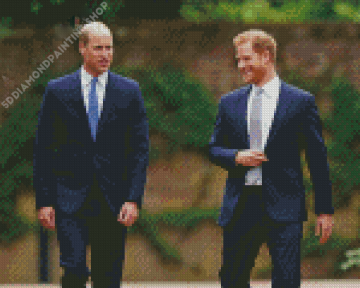 Handsome Prince William And Harry Diamond Paintings