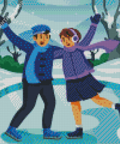 Happy Snow Date Diamond Painting