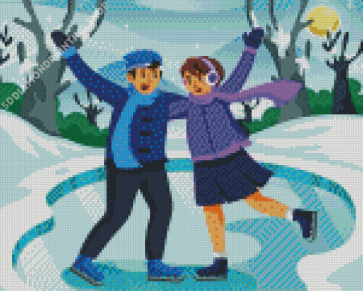 Happy Snow Date Diamond Painting