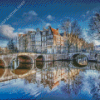 Keizersgracht Amsterdam Reflection Diamond Painting